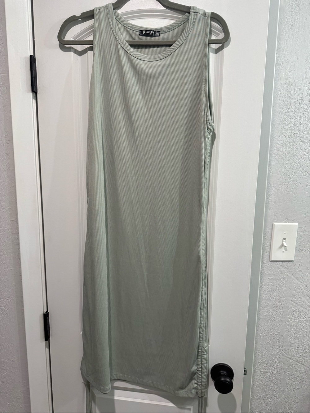 Sleeveless Midi‎ Tank Dress - Sage Green